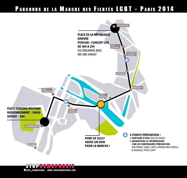 La Marche des Fiertés LGBT - Paris 2014 : Parcours, podium, infos et soirées...