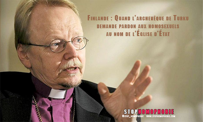 Finlande : Quand l'archevêque de Turku demande pardon aux homosexuels au nom de l'Église d'État