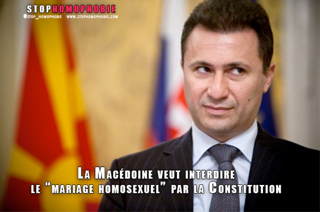 SOCIÉTÉ - La Macédoine veut interdire constitutionnellement le mariage homosexuel