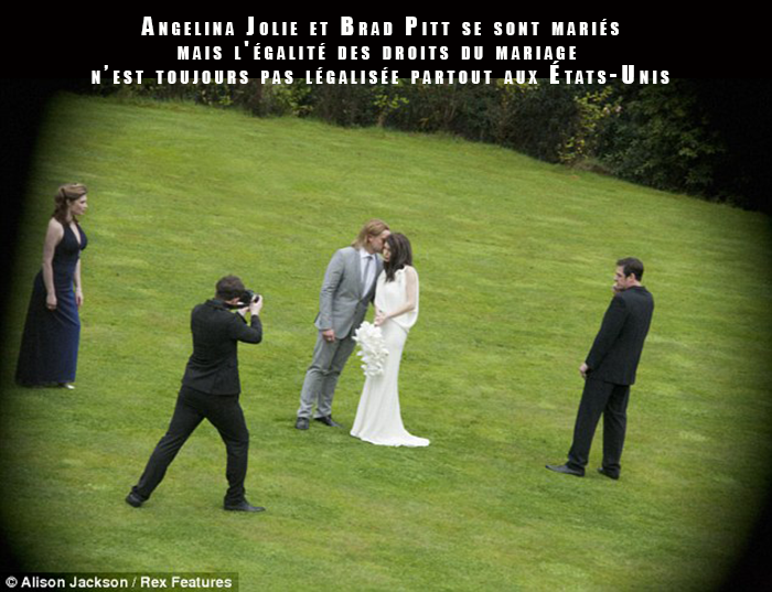 Solidarité ? Angelina Jolie et Brad Pitt se sont mariés mais ...