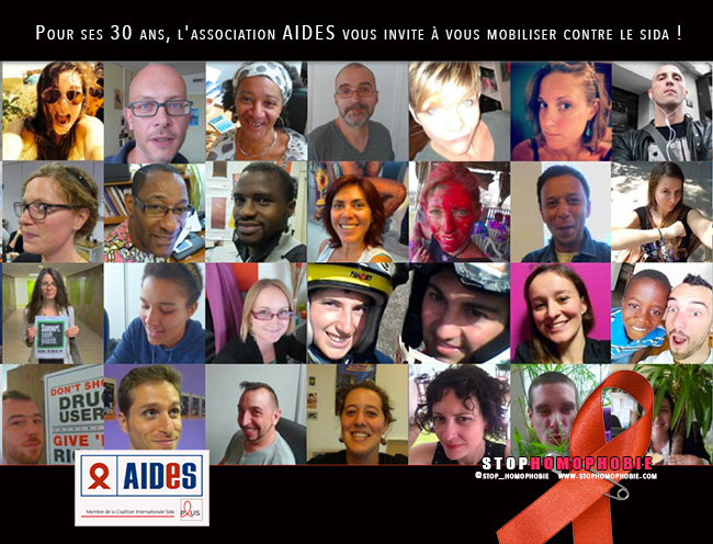 Pour ses 30 ans, l'association AIDES vous invite à vous mobiliser contre le sida !