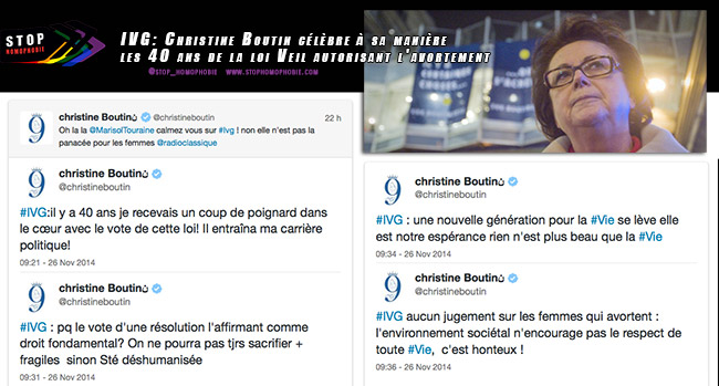 IVG : Christine Boutin célèbre à sa manière les 40 ans de la loi Veil