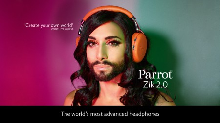 Conchita Wurst, nouvelle égérie de la marque française de produits électroniques Parrot