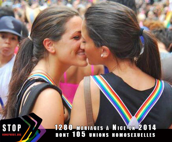 1280 mariages à Nice en 2014 dont 105 unions homosexuelles