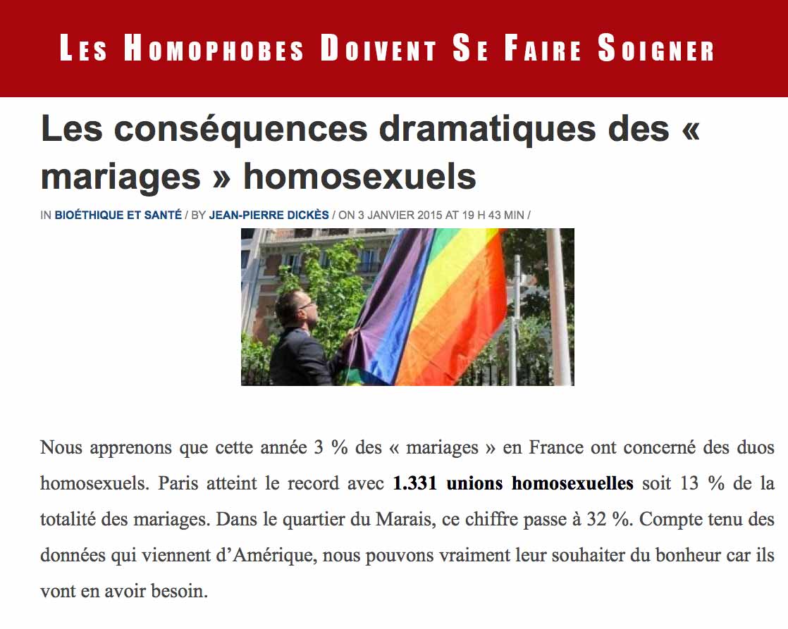 Le bonheur des LGBT vous dérange ? #LesHomophobesDoiventSeFaireSoigner !