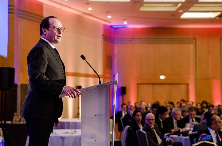 François Hollande au dîner du CRIF a condamné la « lèpre » qu’est l’antisémitisme, le racisme et l’homophobie