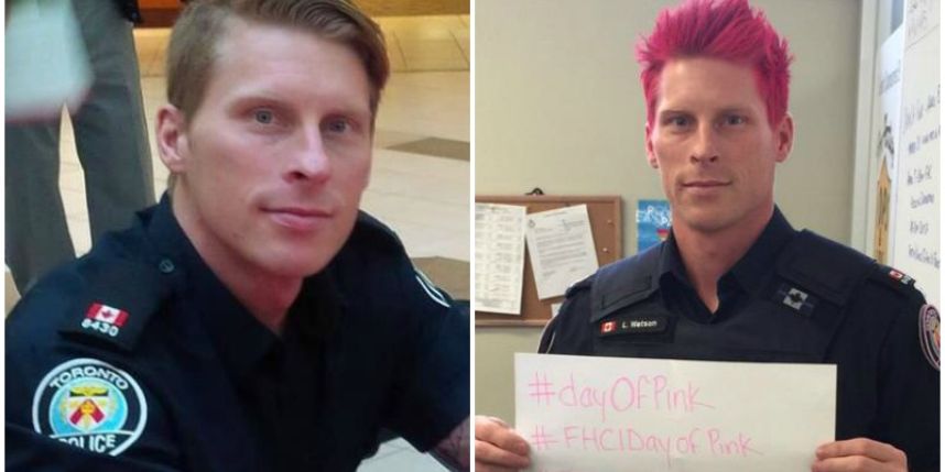 A Toronto, un policier se teint les cheveux en rose pour combattre les discriminations