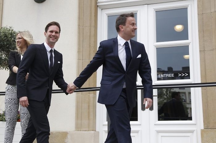 Photos/vidéos : Xavier Bettel, Premier ministre du Luxembourg a épousé Gauthier Destenay