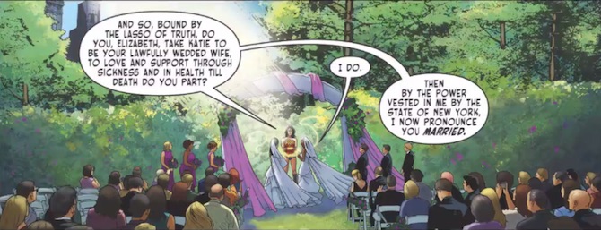 DC Comics : Quand Wonder Woman célèbre un mariage entre deux femmes