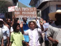 Manifestation à Haïti contre l'ébauche d'un projet de loi relatif au mariage pour tous