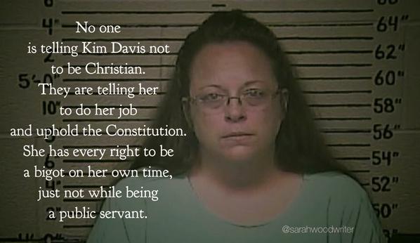 États-Unis : Kim Davis, la greffière opposée au mariage des couples homosexuels, va sortir de prison
