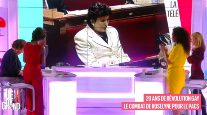 Vidéo. Roselyne Bachelot émue en évoquant le PACS sur le plateau du "Grand 8"