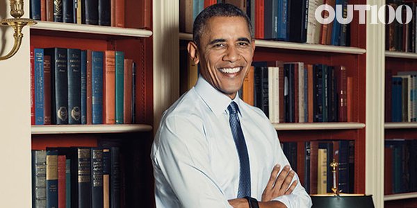 Hommage à Barack Obama en couverture du magazine gay « Out » : « Notre président - Allié, héros, icône »