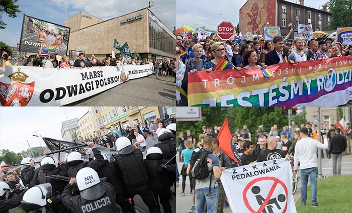 Pologne : la marche pour l'égalité de Gdansk violemment perturbée par des militants d’extrême droite