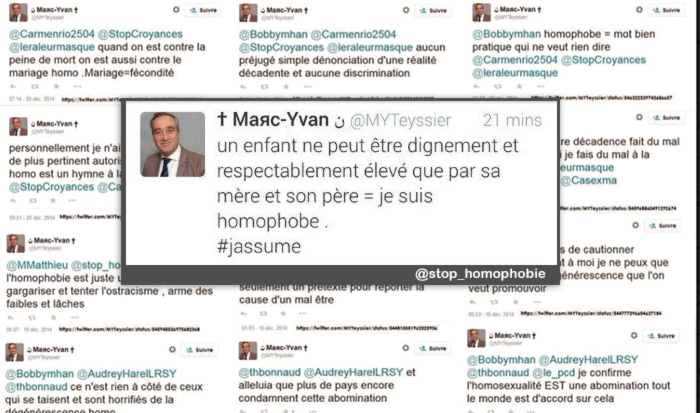 Tweets homophobes : une peine de 5.000 € d'amende requise contre « Marc-Yvan Teyssier »