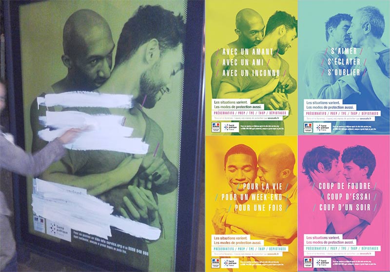 « Déferlement homophobe » contre la nouvelle campagne de prévention santé VIH, d'ailleurs vandalisée (VIDEO)