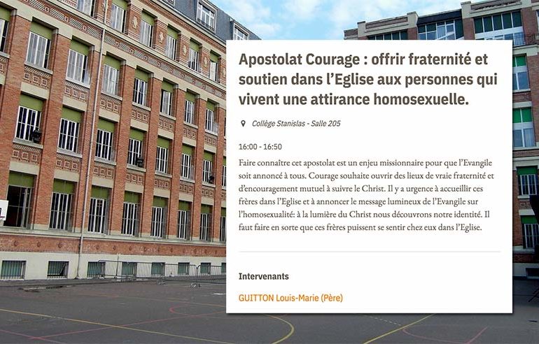 Un « atelier » dans un collège parisien pour accompagner « les personnes qui vivent une attirance homosexuelle »