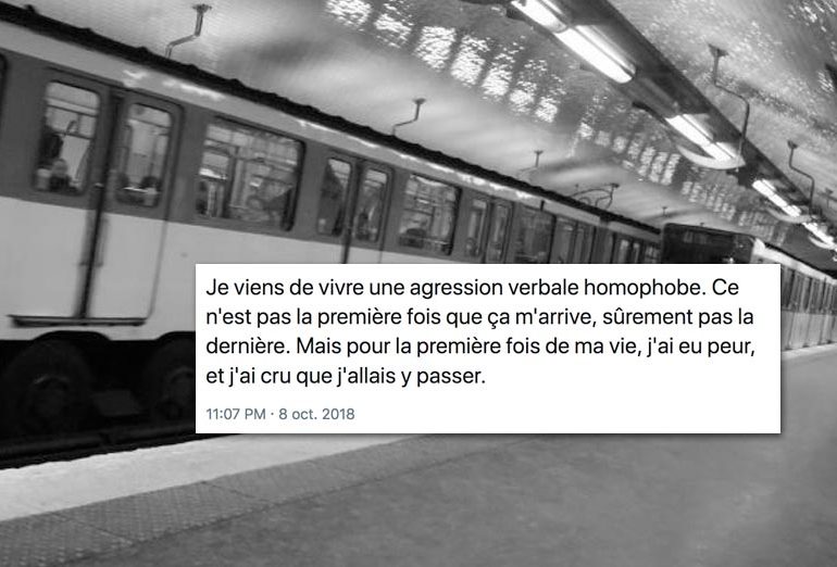 Agression verbale homophobe dans le métro parisien : Ce n'est pas la première fois mais « j'ai cru que j'allais y passer »