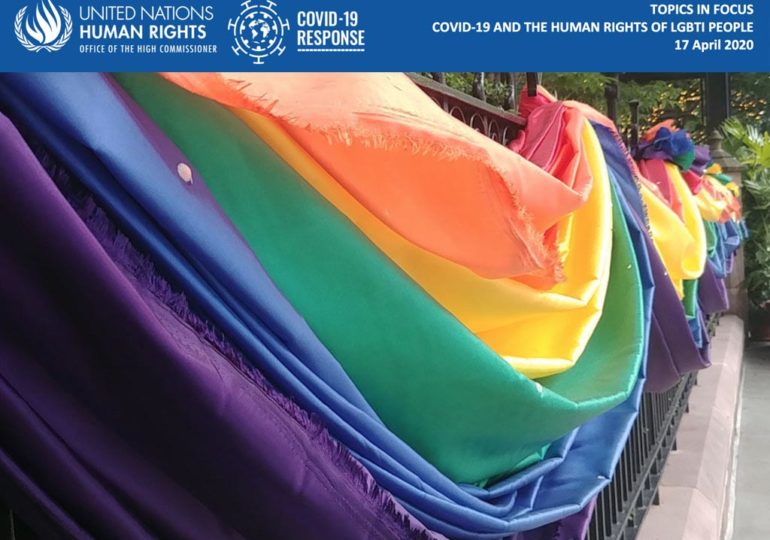 Covid-19 : l’ONU appelle les Etats à protéger les personnes LGBTI vulnérables pendant la pandémie