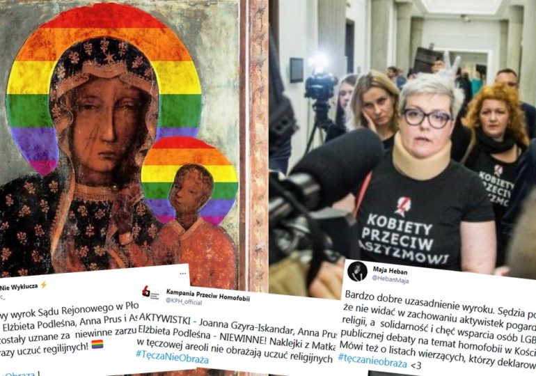 Pologne : trois militantes LGBT+ acquittées après avoir auréolé la Vierge Marie d'un arc-en-ciel