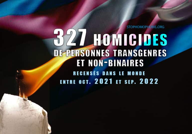 327 homicides de personnes transgenres et non-binaires recensés depuis un an