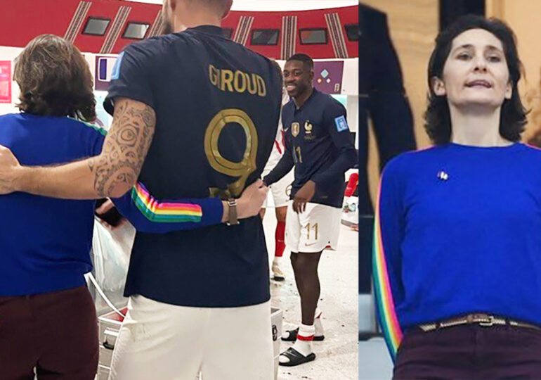 Droits LGBT+ : Au Qatar, la ministre des Sports française arbore un pull aux manches « arc-en-ciel »