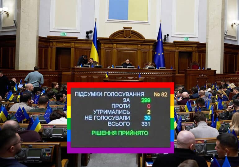 Le parlement ukrainien adopte un projet de loi contre les discriminations LGBTQIphobes