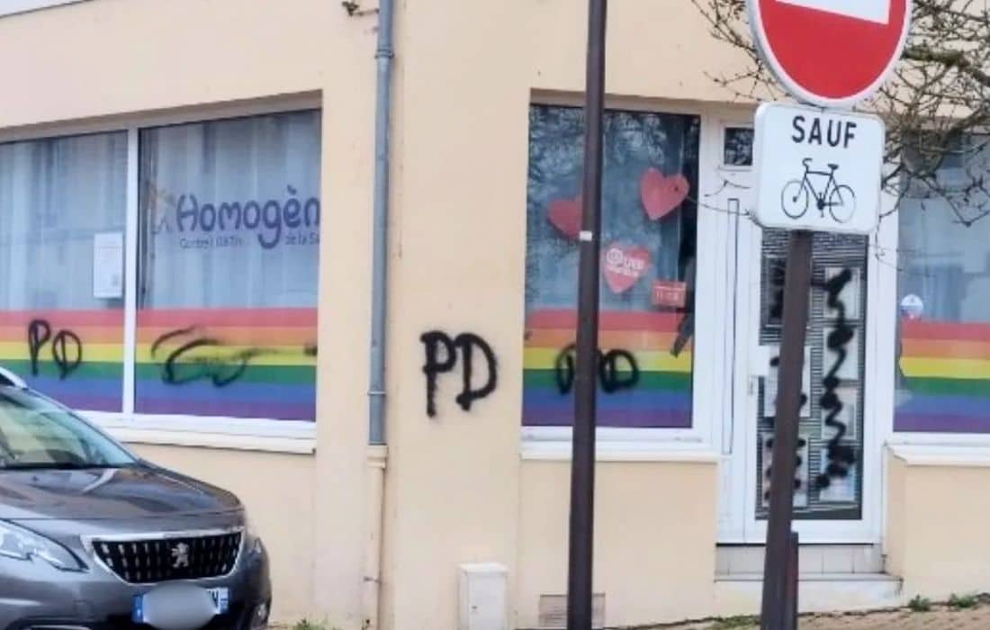Au Mans, le local de l’association LGBT+ Homogène de nouveau visé par des tags homophobes