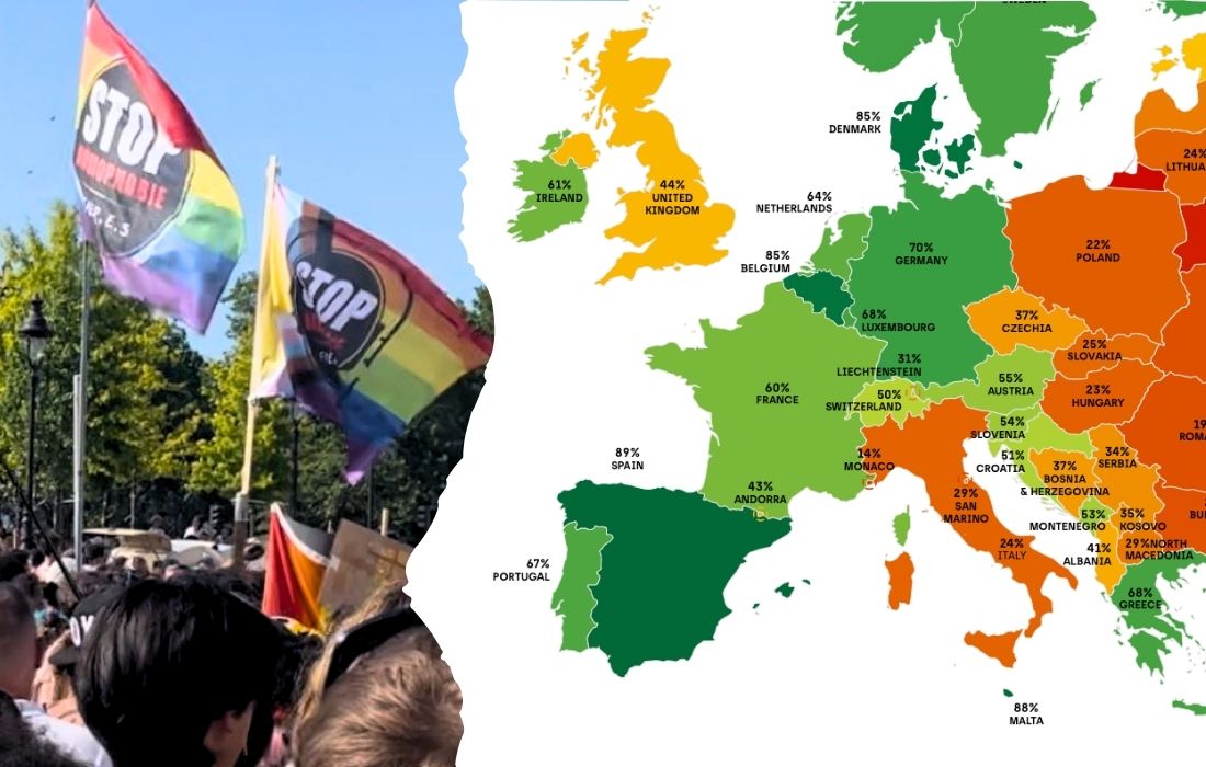 Rainbow Map 2026 : la France stagne à la 15e place des droits LGBTQIA+ en Europe